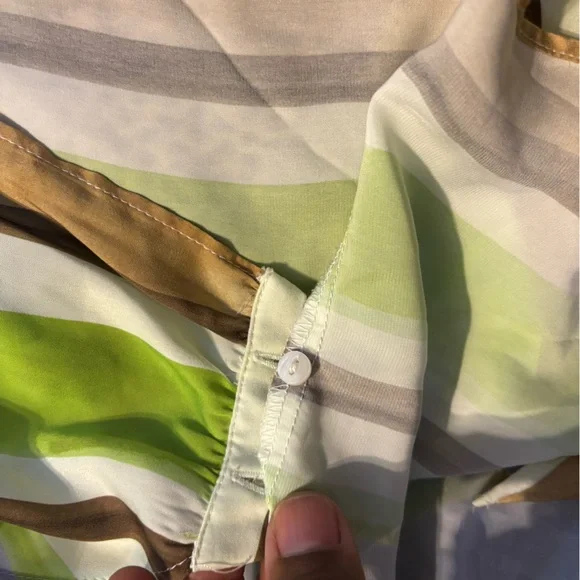 Zara Multicolor Striped Wrap Blouse - Picture 4 of 8